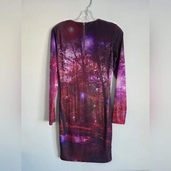 TED BAKER | MAKALA TWINKLE TREES PRINT TWIST FRONT DRESS  Sz 6 - Picture 4 of 7